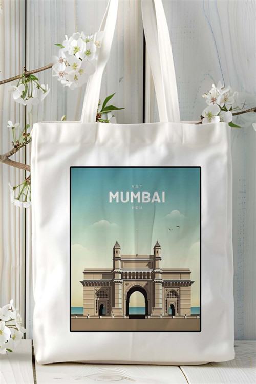 Art hedi̇ye mumbai Baskılı Bez Çanta omuz çantası Kişiye Özel desen 2