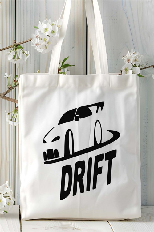Art hedi̇ye drift Baskılı Bez çanta Kişiye Özel Model 3