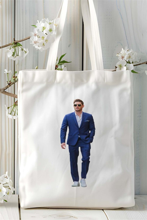 Art hedi̇ye Jensen Ackles Baskılı Bez çanta Kişiye Özel Model 3