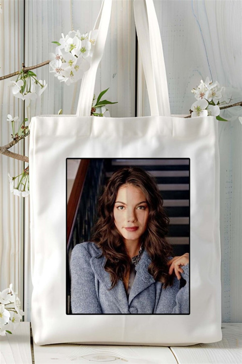 Art hedi̇ye Michelle Monaghan Baskılı Bez Çanta omuz çantası Kişiye Özel desen 2
