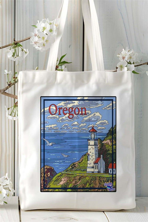 Art hedi̇ye oregon Baskılı Bez Çanta omuz çantası Kişiye Özel desen