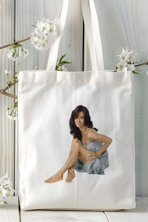 Art hedi̇ye Courteney Cox Baskılı Bez çanta Kişiye Özel Model 1