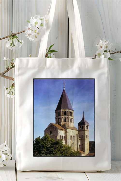Art hedi̇ye kluni manastırı Baskılı Bez Çanta omuz çantası Kişiye Özel desen
