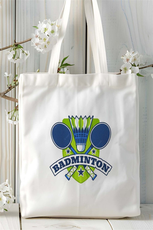 Art hedi̇ye badminton Baskılı Bez çanta Kişiye Özel Model 1