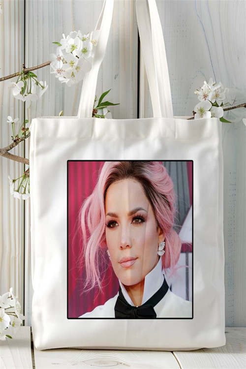 Art hedi̇ye halsey Baskılı Bez Çanta omuz çantası Kişiye Özel desen 3