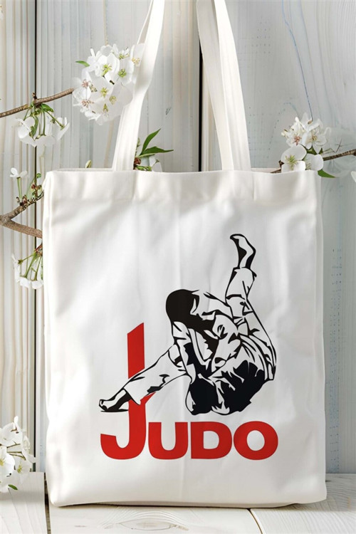 Art hedi̇ye judo Baskılı Bez çanta Kişiye Özel Model 2