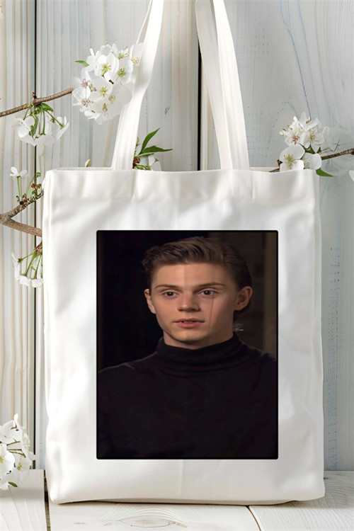 Art hedi̇ye Evan Peters Baskılı Bez Çanta omuz çantası Kişiye Özel desen 1