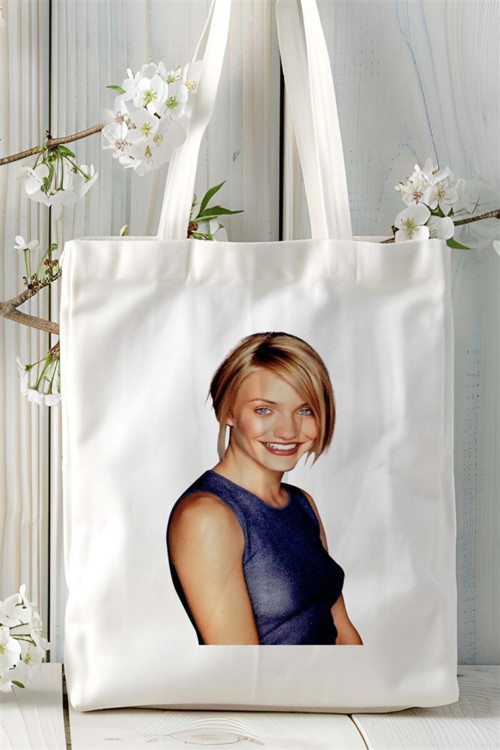 Art hedi̇ye cameron diaz Baskılı Bez çanta Kişiye Özel Model 3
