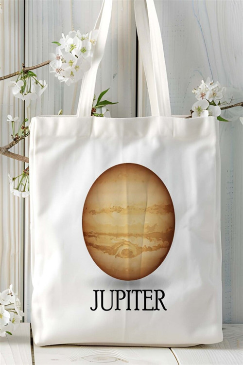 Art hedi̇ye jupiter Baskılı Bez çanta Kişiye Özel Model 3