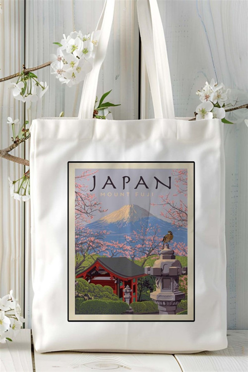 Art hedi̇ye japan Baskılı Bez Çanta omuz çantası Kişiye Özel desen 2