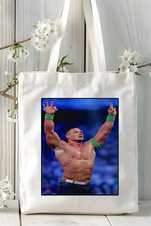 Art hedi̇ye john cena Baskılı Bez Çanta omuz çantası Kişiye Özel desen 3
