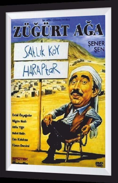 Züğürt Ağa Şener Şen Satılık Köy Yeşilçam Retro Ahşap Poster-