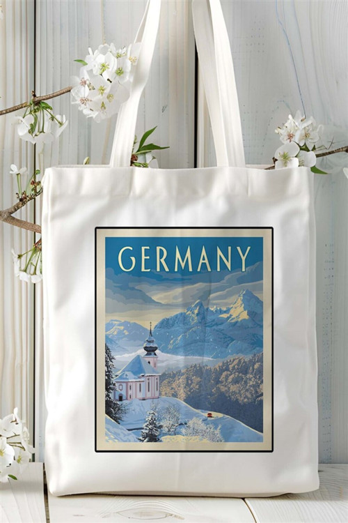 Art hedi̇ye germany Baskılı Bez Çanta omuz çantası Kişiye Özel desen 2