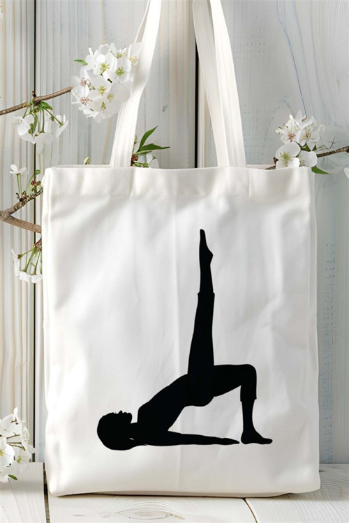 Art hedi̇ye pilates Baskılı Bez çanta Kişiye Özel Model 5