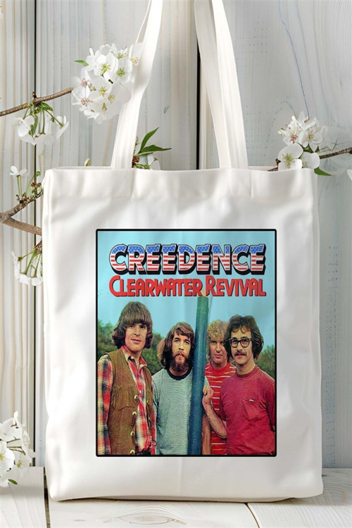 Art hedi̇ye Creedence Clearwater Revival Baskılı Bez Çanta omuz çantası Kişiye Özel desen 1