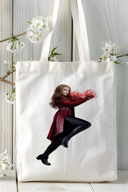 Art hedi̇ye Elizabeth Olsen Baskılı Bez çanta Kişiye Özel Model 2