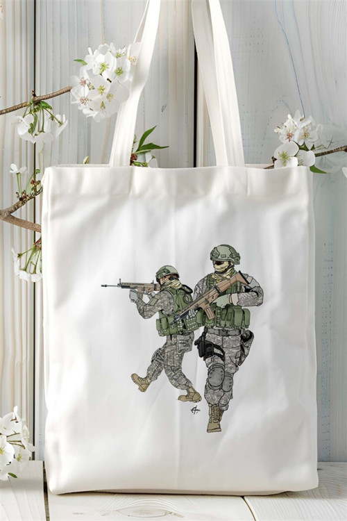 Art hedi̇ye airsoft Baskılı Bez çanta Kişiye Özel Model 3