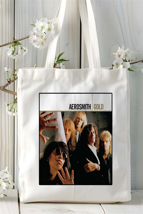 Art hedi̇ye Aerosmith Baskılı Bez Çanta omuz çantası Kişiye Özel desen 1