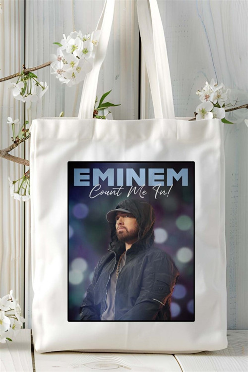 Art hedi̇ye eminem Baskılı Bez Çanta omuz çantası Kişiye Özel desen 2