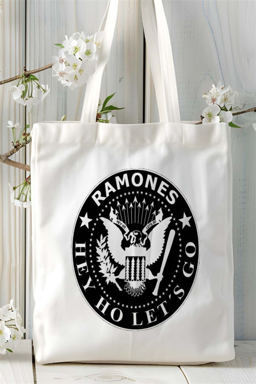 Art hedi̇ye Ramones Baskılı Bez çanta Kişiye Özel Model 1