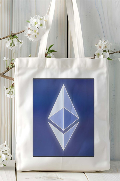 Art hedi̇ye etherium Baskılı Bez Çanta omuz çantası Kişiye Özel desen 4