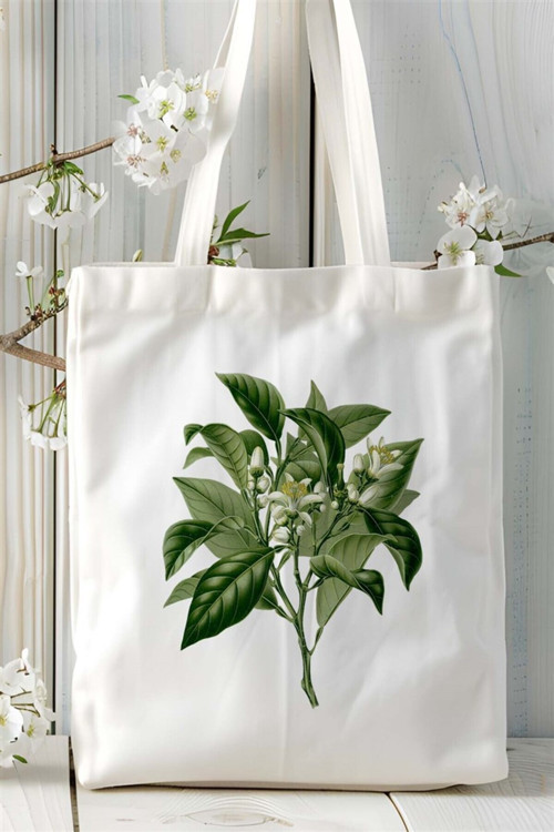 Art hedi̇ye bergamot Baskılı Bez çanta Kişiye Özel Model 2