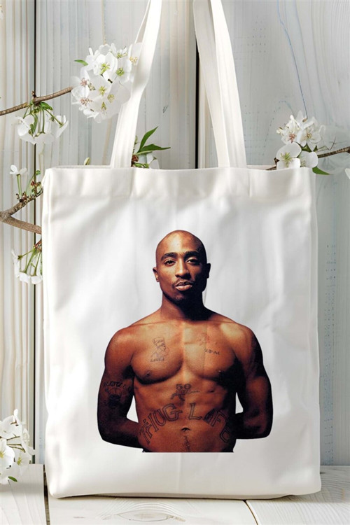 Art hedi̇ye twopac tupac 2pac Baskılı Bez çanta Kişiye Özel Model 2