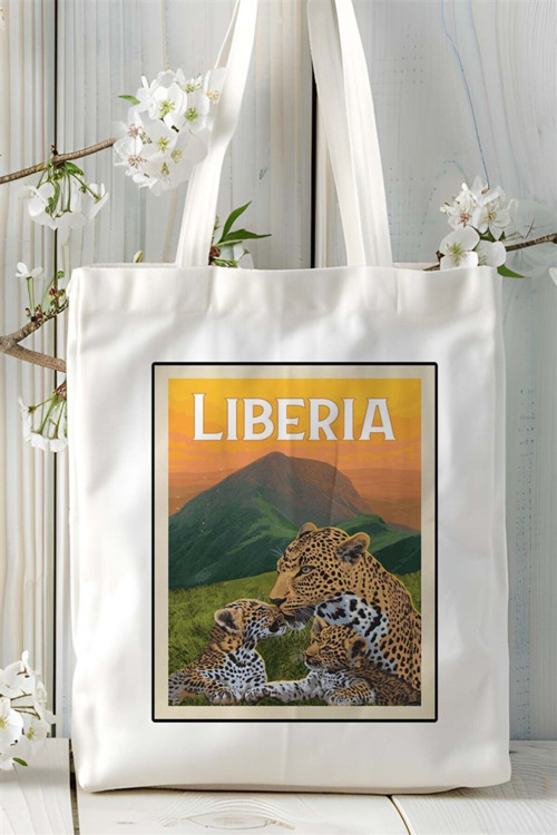 Art hedi̇ye liberia Baskılı Bez Çanta omuz çantası Kişiye Özel desen
