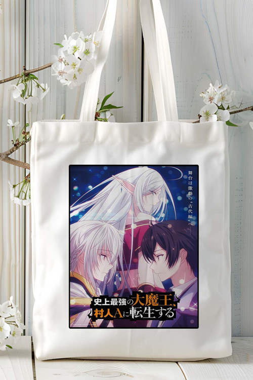 Art hedi̇ye Shijou Saikyou no Daimaou, Murabito A ni Tensei suru Baskılı bez omuz çantası kişiye özel model 3