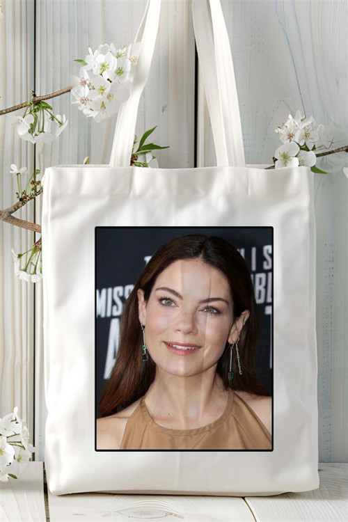 Art hedi̇ye Michelle Monaghan Baskılı Bez Çanta omuz çantası Kişiye Özel desen 3