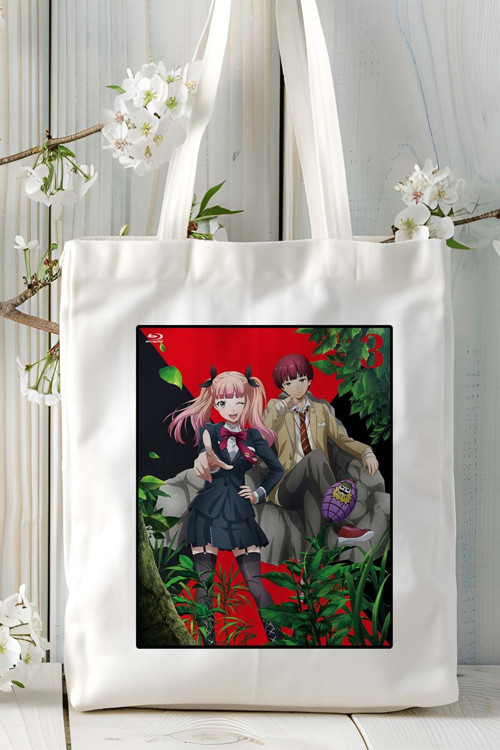 Art hedi̇ye Tomodachi Game Baskılı bez omuz çantası kişiye özel model 4