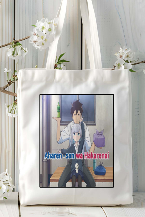 Art hedi̇ye Aharen-san wa Hakarenai Baskılı bez omuz çantası kişiye özel model 2