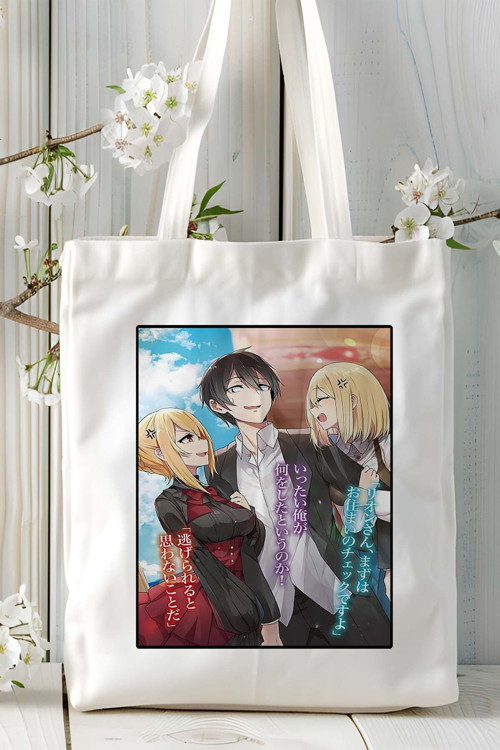 Art hedi̇ye Otome Game Sekai wa Mob ni Kibishii Sekai desu Baskılı bez omuz çantası kişiye özel model 2