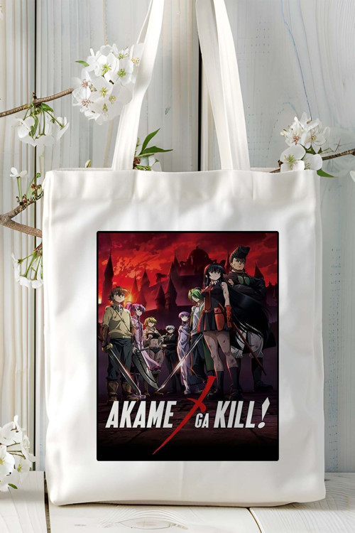 Art hedi̇ye Akame ga Kill! Baskılı bez omuz çantası kişiye özel model 3