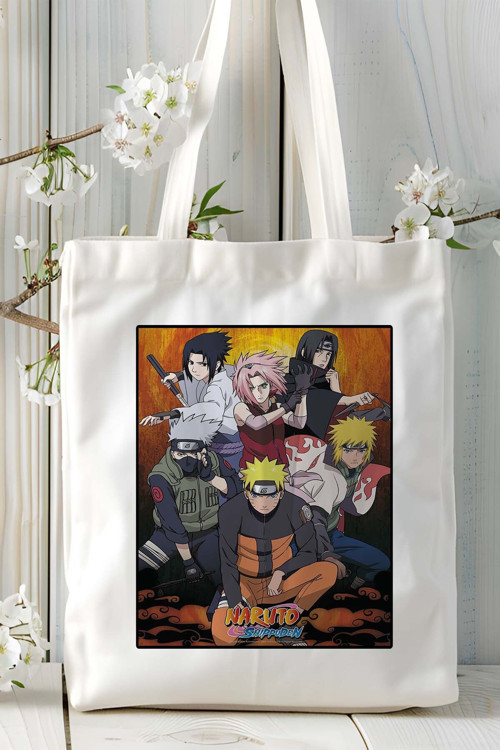 Art hedi̇ye Naruto Shippūden Baskılı bez omuz çantası kişiye özel model 3
