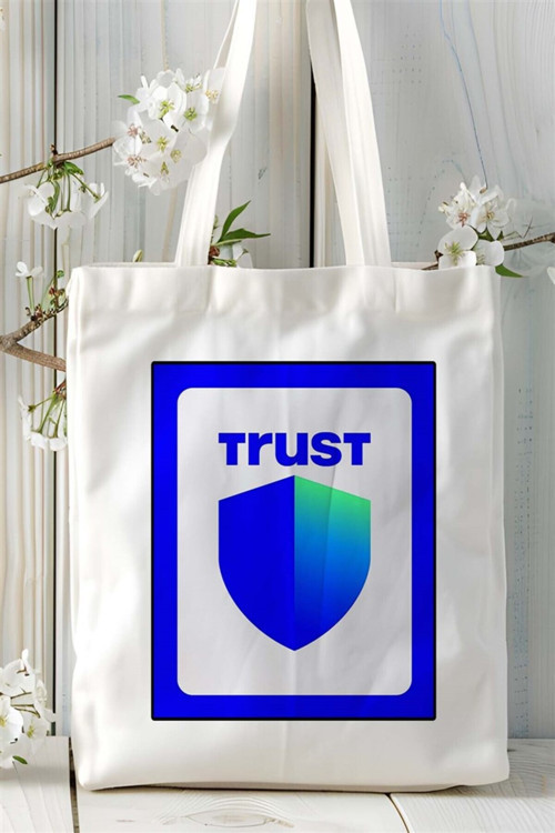 Art hedi̇ye trust wallet Baskılı Bez Çanta omuz çantası Kişiye Özel desen 3