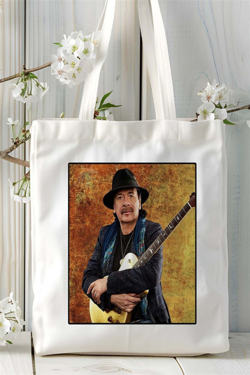 Art hedi̇ye Carlos Santana Baskılı Bez Çanta omuz çantası Kişiye Özel desen 1