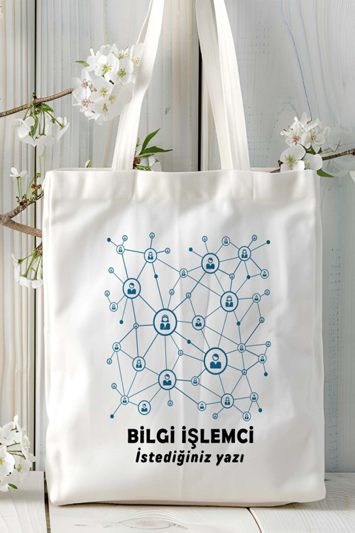 Art hedi̇ye bilgi işlemci Baskılı bez omuz çantası kişiye özel model 30