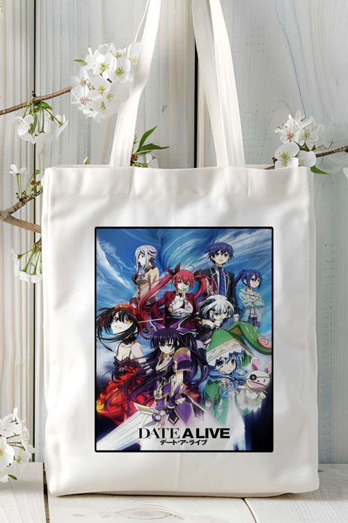 Art hedi̇ye Date A Live Baskılı bez omuz çantası kişiye özel model 2