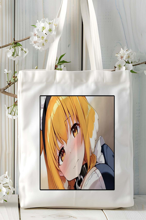 Art hedi̇ye Isekai Meikyuu de Harem wo Baskılı bez omuz çantası kişiye özel model 4