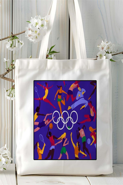 Art hedi̇ye atletizm Baskılı Bez Çanta omuz çantası Kişiye Özel desen 3