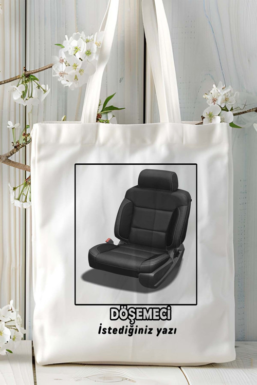 Art hedi̇ye döşemeci Baskılı bez omuz çantası kişiye özel model 4