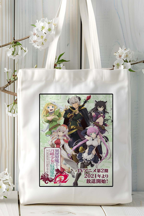 Art hedi̇ye Isekai Maou to Shoukan Shoujo no Dorei Majutsu Baskılı bez omuz çantası kişiye özel model 2