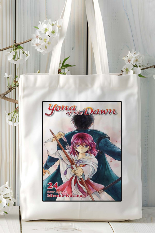 Art hedi̇ye Akatsuki no Yona Baskılı bez omuz çantası kişiye özel model 3