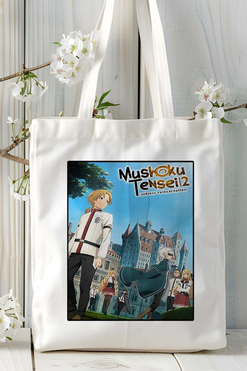 Art hedi̇ye Mushoku Tensei: Isekai Ittara Honki Dasu Baskılı bez omuz çantası kişiye özel model 1