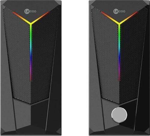 LECOO DS104 1+1 Siyah 6w RMS Hoparlör RGB Ledli