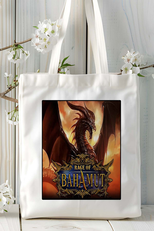 Art hedi̇ye Rage of Bahamut (Shingeki no Bahamut) Baskılı bez omuz çantası kişiye özel model 4