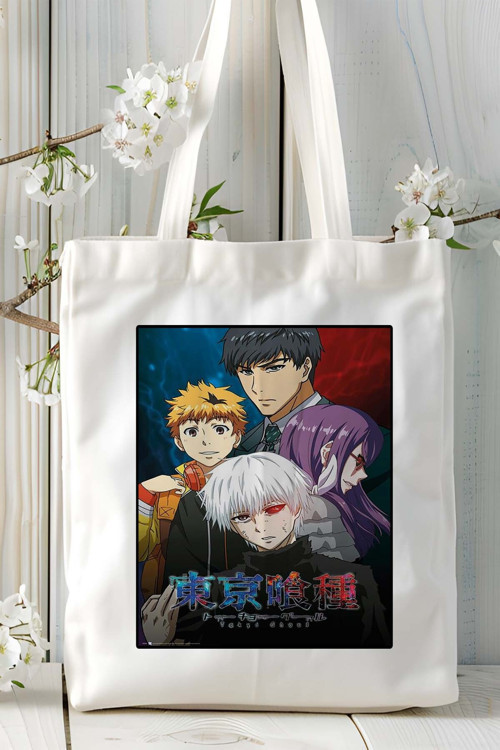 Art hedi̇ye Tokyo Ghoul Baskılı bez omuz çantası kişiye özel model 1