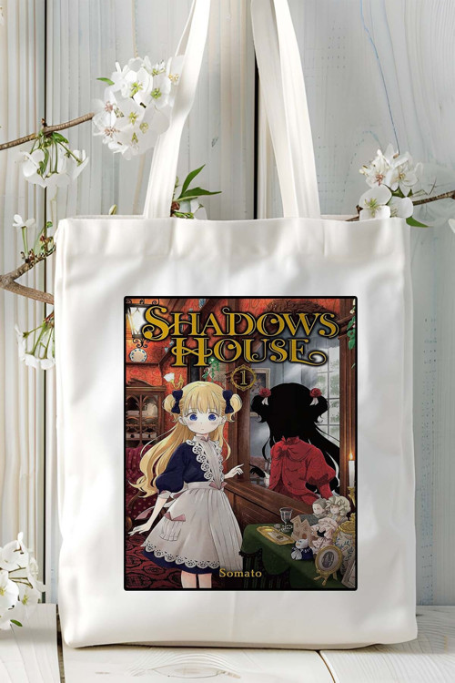 Art hedi̇ye Shadows House Baskılı bez omuz çantası kişiye özel model 2