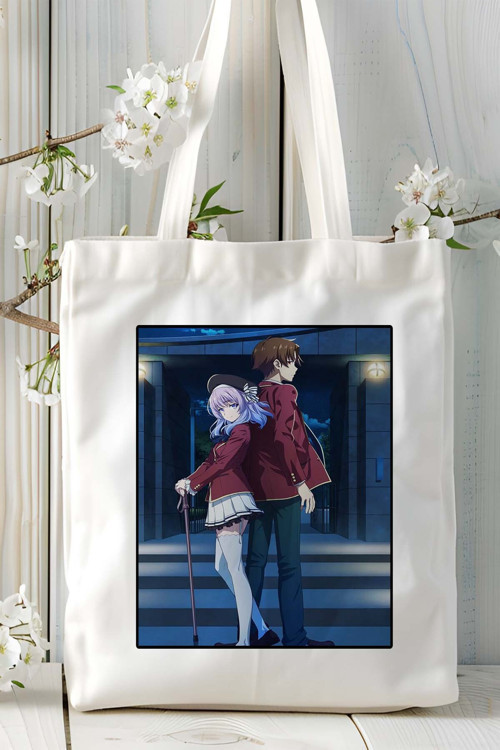 Art hedi̇ye Youkoso Jitsuryoku Shijou Shugi no Kyoushitsu e Baskılı bez omuz çantası kişiye özel model 2